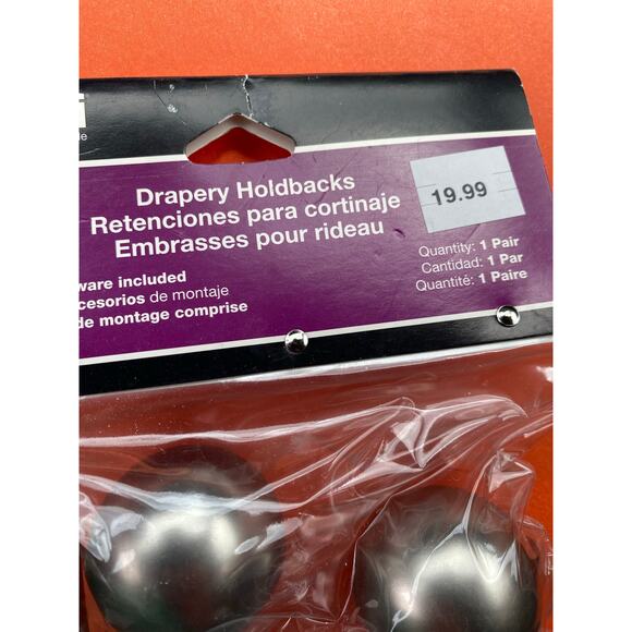 Bali Satin Nickle Drapery Holdbacks - Picture 3 of 4